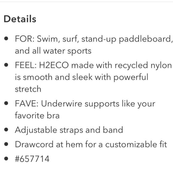 𝅺athleta Seascape Blousy Printed Tankini Top 32B/C NWT - Picture 3 of 6